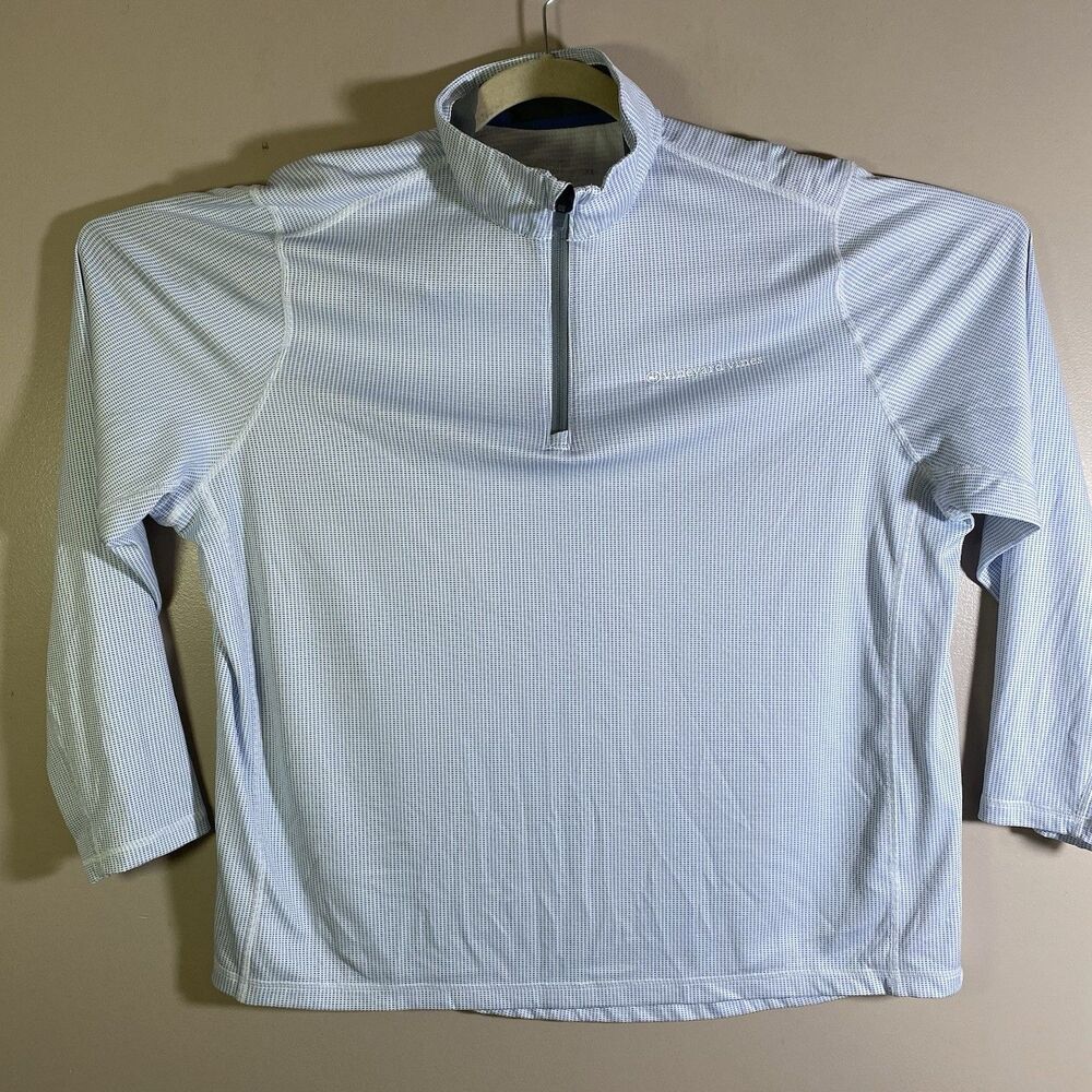 Vineyard Vines OTG On The Go Sankaty 1/4 Zip Sweatshirt Blue White Men Size XXL